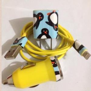 Customized Colored Cute Penguin I Phone 4/4s..
